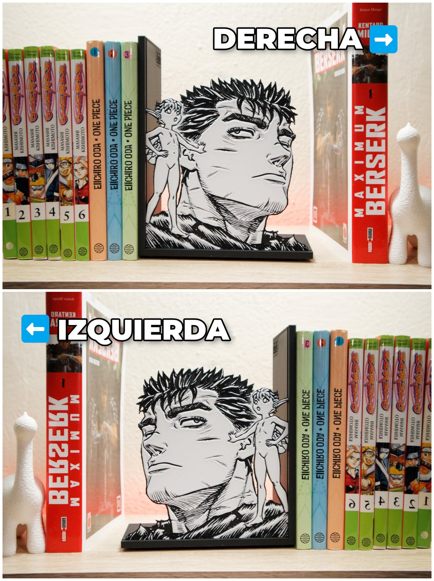 Sujetalibros de Guts y Puck