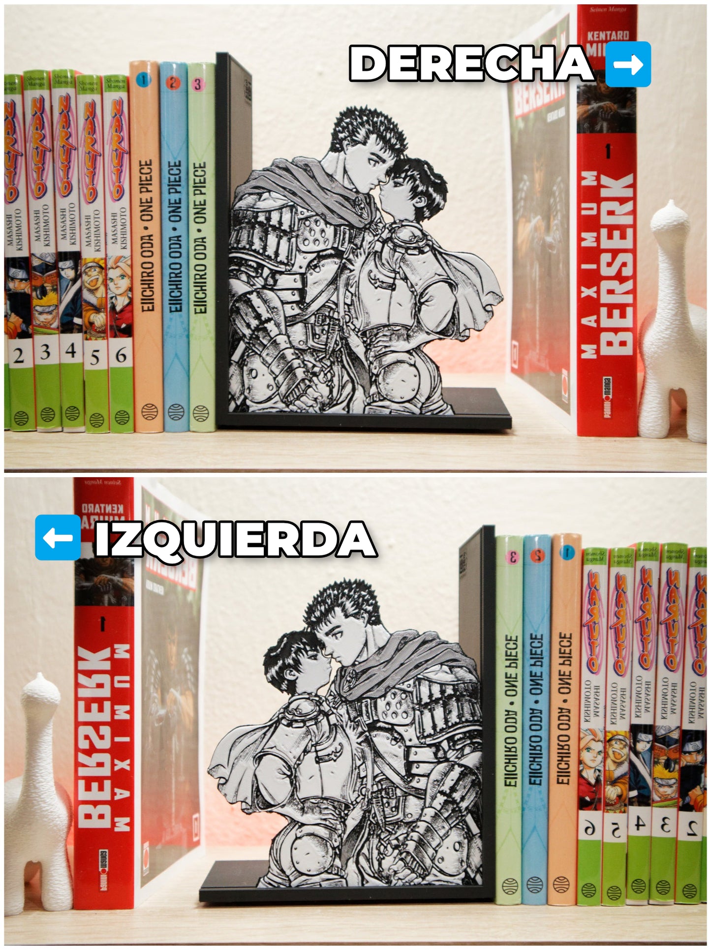 Sujetalibros de Guts y Casca