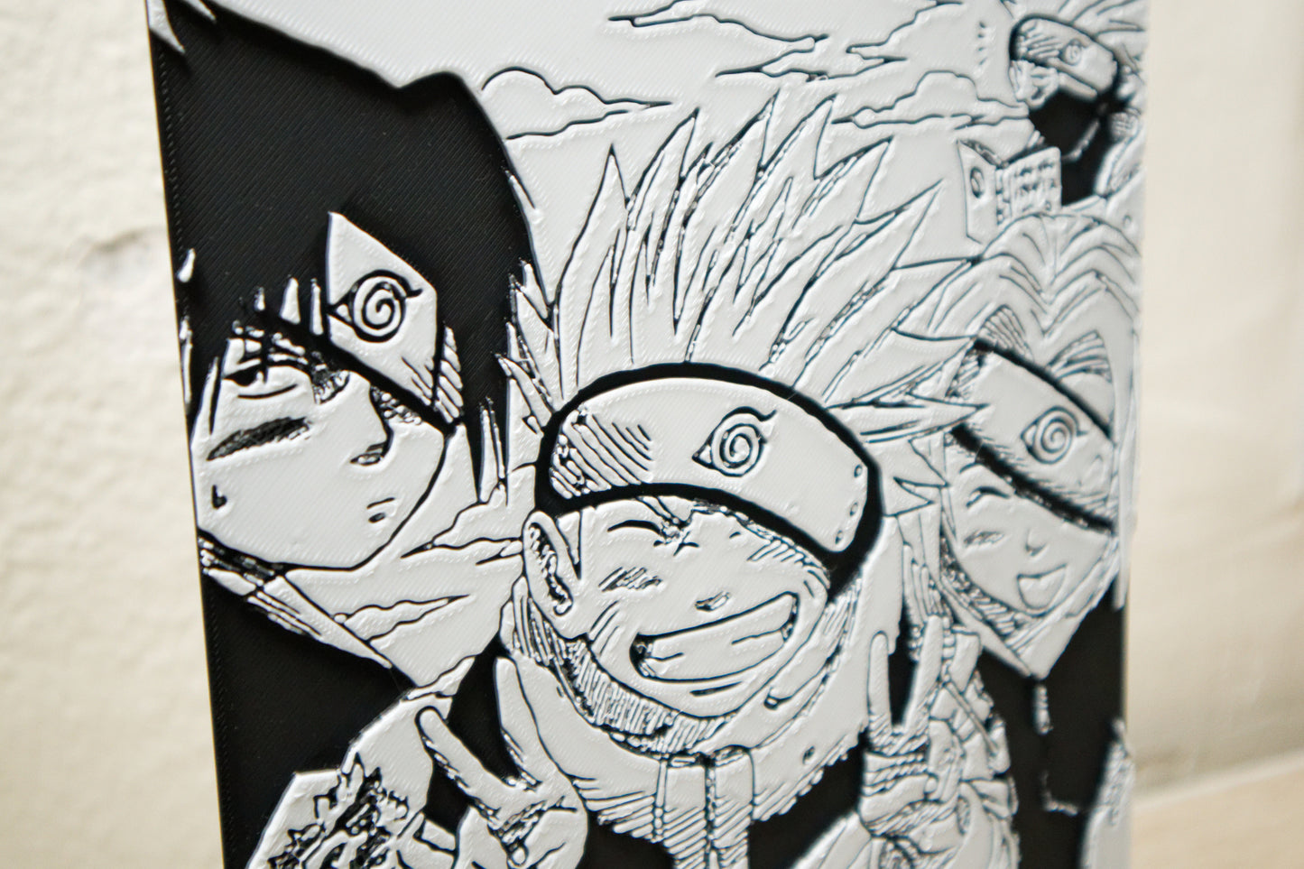 Retrato de Kakashi, Naruto, Sasuke y Sakura