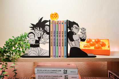 Sujetalibros de Son Goku y Vegeta (2 uds.)