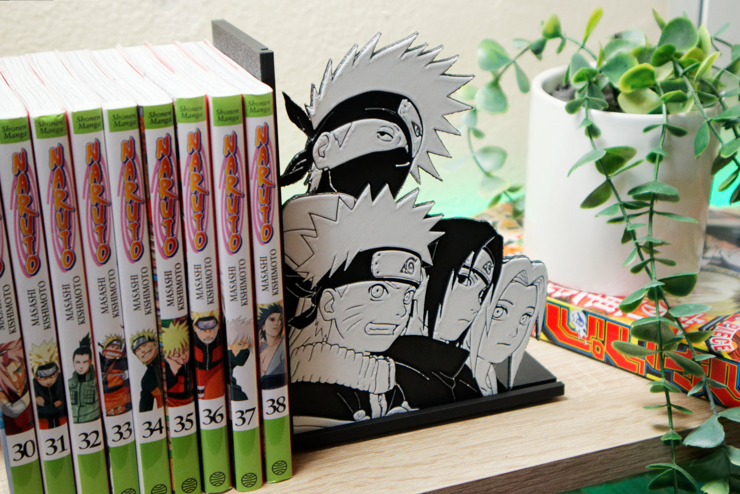 Sujetalibros de Kakashi, Naruto, Sasuke y Sakura